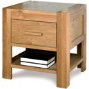 FurnitureToday Lyon Oak 1 Drawer Nightstand