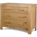 FurnitureToday Lyon Oak Three Drawer Wide Chest