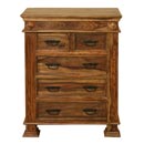 FurnitureToday Mah Haraja Indian light 5 drawer chest of drawers