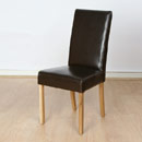 Marianna Brown Leather Dining chair 
