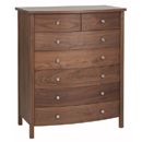 FurnitureToday Meridian Walnut tall wide chest
