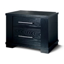 FurnitureToday Metro Black 2 Drawer Bedside