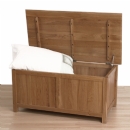 FurnitureToday Metro dark solid oak blanket box