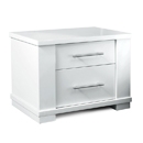FurnitureToday Metro White 2 Drawer Nightstand