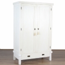 FurnitureToday Milan Antique White Wardrobe 1 Drawer