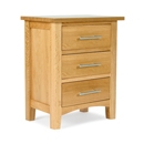 FurnitureToday Milano Oak 3 Drawer Bedside