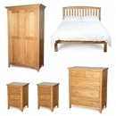FurnitureToday Milano Solid Oak Bedroom Set