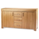 FurnitureToday Monaco Oak 3 Drawer 2 Door Sideboard