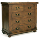 FurnitureToday Montana dark wood 3 and 2 drawer chest