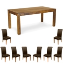 Monte Carlo Oak Style 6ft Dining Table - 8 Brown