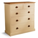 FurnitureToday Mottisfont Painted Pine 2 over 3 Chest of drawers