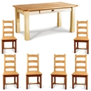 FurnitureToday Mottisfont Painted Pine Solid Seat Square Leg
