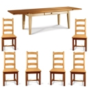 FurnitureToday Mottisfont Painted Pine Solid Seat Tapered Leg