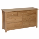FurnitureToday New Devon Solid Oak 3 Over 4 Drawer Chest