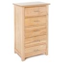 FurnitureToday New Oakleigh solid ash 5 drawer wellington 