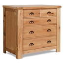 FurnitureToday Normandy Oak 2 over 3 Chest