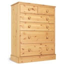 FurnitureToday One Range Pine 2   2   2 Deep Drawer Wide Chest