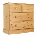 FurnitureToday One Range Pine 2   2 Deep Drawer Wide Chest