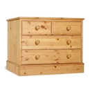 FurnitureToday One Range Pine 2   2 Drawer Wide Chest