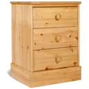 FurnitureToday One Range Pine 3 Drawer Bedside