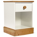 FurnitureToday One Range Pine Painted 1 Drawer Bedside