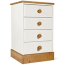 FurnitureToday One Range Pine Painted 4 Drawer Slim Chest