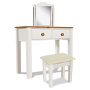 FurnitureToday One Range Pine Painted Console Dressing Table Set