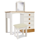 FurnitureToday One Range Pine Painted Single Dressing Table Set
