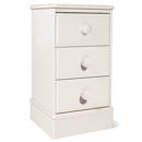 FurnitureToday One Range White Painted 3 Drawer Narrow Bedside