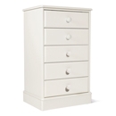 FurnitureToday One Range White Painted 5 Drawer Medium Chest