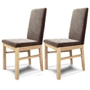 FurnitureToday Opus Solid Ash Fabric Chair Set of 2