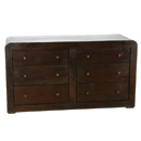 FurnitureToday Pacific Dark 6 Drawer Dresser 