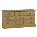 FurnitureToday Pine Bay Three over Four Wide Chest 