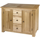 FurnitureToday Plum compact Dark 3 drawer sideboard