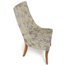 FurnitureToday Primrose Green flower on grey curved dining chairs