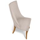 FurnitureToday Primrose Oatmeal linen curved dining chairs
