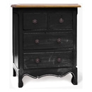 Provence Black Painted 4 Drawer Chest