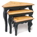 Provence Black Painted Corner Nest of Tables