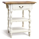 Provence White Painted 1 Drawer Console