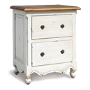Provence White Painted 2 Drawer Aries Bedside