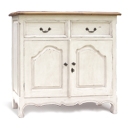Provence White Painted Narrow 2 Door Buffet