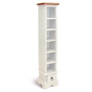 Provence White Painted Single Open CD Rack