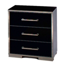FurnitureToday Rauch Jasper Onyx 3 Drawer Bedside Chest