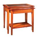FurnitureToday Regency Reproduction 2 tier glass top nest