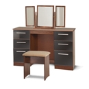 FurnitureToday Ritz Black Dressing Table Set
