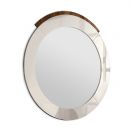 FurnitureToday Riviera White Round Mirror