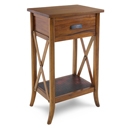 FurnitureToday Safari Mahogany 1 Drawer Telephone Table