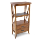 FurnitureToday Safari Mahogany 2 Drawer Side Rack
