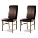 FurnitureToday Santa Fe Brown Chair Pair