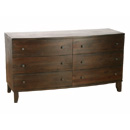 FurnitureToday Seville dark 6 drawer dresser